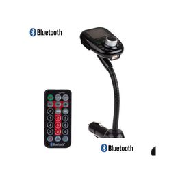 Bluetooth Car Kit Lcd Sn Hands Fm Transmitter Usb Charger Wireless Modator With Remote Drop Delivery Mobiles Motorcycles Electronics Dhd9T