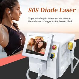 Advanced Version High Power Diode Laser 808nm Hair Removal Depilation 3 Wavelength Ice Point Hair Remove Follicle Damage Skin Smooth Machine
