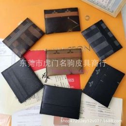 card holder wallet Trendy portable compact high-end original quality four card slots can hold six card clips ultra-thin card bag