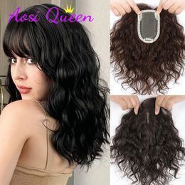 3D Bangs Invisible Seamless Head Hair Water Ripple Hair Air Bangs Head Overhead Natural Invisible Replacement Cover White Hair 240118