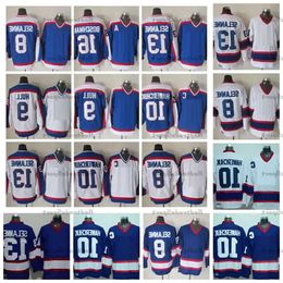 Vintage 1992 Bobby Hull 9 Hockey Jerseys 13 8 Teemu Selanne 10 Dale Hawerchuk 16 Laurie Boschman Blue White Stitched Jersey Mens M-Xxxl 12