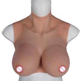 Costume Accessories Boy to Fake Girl Sexy Silicone Breast Plate Silicon Crossdresser Huge Boobs for Man Gay Shemale Transgender Sissy Tits