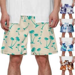 Men's Shorts Fashion Casual Trendy Comfortable Coconut Tree Flag Short Leg Swim Trunks Quick Y Board Size 42