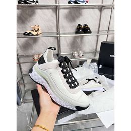 Air cushion black and white panda channel sports shoes for women with increased height casual leather versatile thick soles dad shoes for women