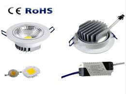 5W 7W 9W 12W Dimmable LED Downlight 110v 220v Spot LED DownLights Whole Dimmable cob LED Spot Recessed down lights white8468136