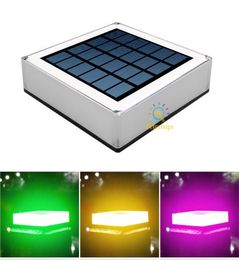 LED Solar Fence Lamps Colourful Outdoor Waterproof Pillar Lights For Yard Backyards Gate Fencing Landscape Lighting 2000mAh1946340