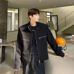 Men's Jackets 2024 Men Long Sleeve High Quality Brand Trench Coat Fall Winter Military Tactical Zipper Jacket Collar Casual Clothing Z129