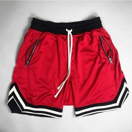 Men's Shorts 2022 Fire Red Casual Basketball Shorts Gym Fitness Men Short Joggers Shorts Workout Bodybuilding Breathable Board Shorts Male J240124