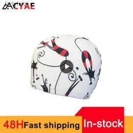 Swimming caps 1PCS New Elastic Swimming Caps Adult Waterproof Ears Long Hair Sports Summer Swim Pool Bathing Hat Silicone Rubber SwimL240125