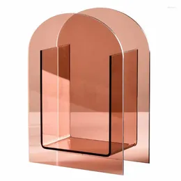 Vases Geometric Display Acrylic Vase Home Art Design Homestay Soft Decoration Model Room Matching