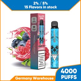 Disposable Vape Pen 4000 4k puffs E Cigarette 15 Fruit Mixed Flavours Good Taste Warehouse in Germany Fast Delivery Hot selling Vapour Bulk Price