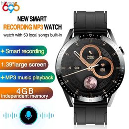 Smart Watches 1020 Minute Small Voice Recorder Smart Watch Men 4GB Memory Local MP3 Music Player Intelligent Recording BT Call Smartwatch Men YQ240125