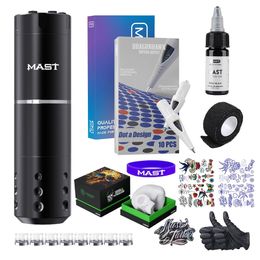 MAST Wireless Tattoo Kit A1 Machine Pen 1700mAh Battery Cartridge Needles Beginner Set TZ-045