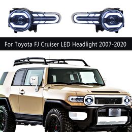 For Toyota FJ Cruiser LED Headlight 07-20 Car Accessories DRL Daytime Running Light Dynamic Streamer Turn Signal Indicator Head Lamp