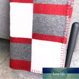 Quality Designer Soft Letter Print Wool Blanket Winter Thick Warm Nap Sleep Shawls Office Car Sofa Blankets Portable Shawl