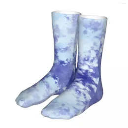 Men's Socks Men Bike Tie Dye Blues Watercolor Cotton Funny Woman Sock