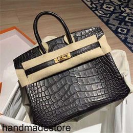 Designer Handbag Platinum Crocodile Pattern Bag Women's Cow Leather Big Commuting Bride One Shoulder Messenger
