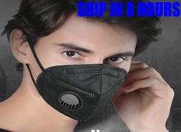 mask K95 Mask Factory Supply 95 Filter Black Activated Carbon Breathing Respirator Valve 6 layer designer face mask 958682613