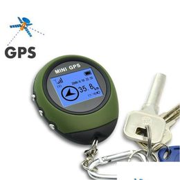 Car Gps Accessories Mini Outdoor Tracker Portable Locator Location Finder Receiver Travel Navigator With Compass For Hiking Cam Cl Dhxmy