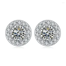 Stud Earrings SA SILVERAGE 925 Sterling Silver Gemstone For Women Sets Fine Jewelry Three Colors Pendientes