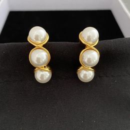 Stud Earrings Europe And The United States Fashion Every Day With Beautiful Temperament Pearl Bowl Bean Clip