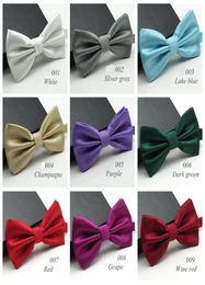 20 Colours Solid Fashion Bowties Men Colourful Chess Necktie Tie Bow Tie Male Marriage Bow Wedding Bow Ties3180392