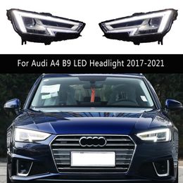 Car Head Lamp Dynamic Streamer Turn Signal For Audi A4 B9 A4L RS4 S4 LED Headlight Assembly 17-21 Daytime Running Light Auto Parts