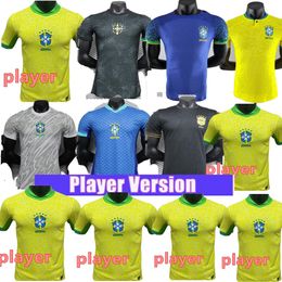 23/24 Player Version BrazilS soccer jerseys MARCELO PELE PAQUETA NERES COUTINHO FIRMINO JESUS VINI JR BrasilS football shirt kit Men uniform6