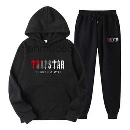 Black Trapstar Tracksuit Mens Hoodie Running Basketball Sportswear Designer Hoodies and Pants Loose Tech Men Women Long Sleeve Suit K1UI