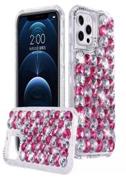 Crystal Plastic Rhinestone Phone Cases Glitter Shinny 3D Stones Shockproof Shell for iPhone 14 Plus 14Plus 13 12 Pro Max Mini 11 X3083401