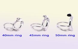 Stainless Steel Cage with Antioff Ring Small Locking Metal Penis Ring Arc Testicle Bondage Gear Devices8139316