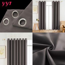 YanYangTian Dark Blackout Curtain Home Decor Window Livingroom Shading Curtains for bedroom Simple Solid Thicker Floor Curtains 240119