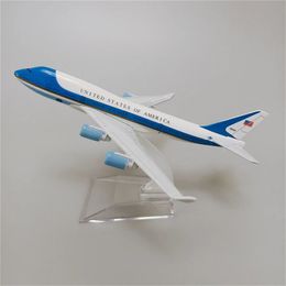 16cm United States Of America USA Air Force One B747 Boeing 747 Airlines Airplane Model Plane Model Alloy Metal Diecast Aircraft 240118