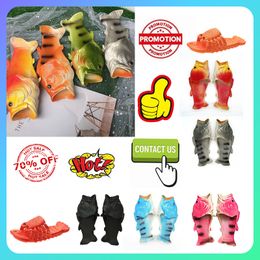 Designer Casual Fish shrimp funny slippers Woman anti slip wear Light weight breathable Low cut super soft soles sandals Flat outdoors Beach Slipper