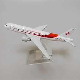 16cm Alloy Metal Air ALGERIE B777 Airlines Airplane Model Boeing 777 Airways Plane Model Diecast Aircraft w Stand Kids Gifts 240118
