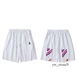 Mens Off White Summer Designer Melting Ice Cream Arrow Off White Shorts Printed Women Tshirt Cotton Tops Off White Shirt Tees And Casual Shorts 9378