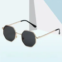 Sunglasses Vintage Small Frame Octagon Sun Glasses Outdoor Driving Camping High Quality For Men Eye Protection UV400