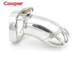 Couper,NEW Male Device Peins Lock With arc-shaped Cock Ring BDSM Sex Toys Stainless Steel Belt CPA2788542775