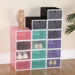 Stack Display Box Shoe Boxes Plastic Wardrobe Shoe Rack Shoes Storage Boxes Home Shoe Organiser Container Q922