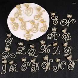 Pendant Necklaces 26 Letters Name Pendants Artistic Alphabets Charms For DIY Women Keychains Hiphop Jewellery Accessories