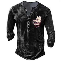 Men's T Shirts Fashion T-shirt Long Sleeve Spring And Autumn Printed Pullovers Top Male Elegant Sportswear Men Clothes