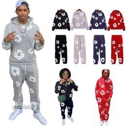 Designer Hoodies Tracksuit Tear Hoodie Mens Puff Print Men Women Sweatshirts Foam Pullover Cotton Wreath Sweatsuit Green 9BZ3 9BZ3