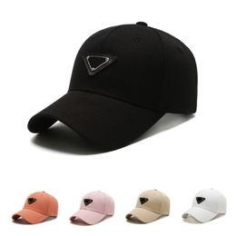 Designer hats for men triangle baseball caps spring and autumn cotton sunshade designer cap solid Colours gorras simple casual black white pink hj054