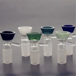 Smoking Glass Bowls Slide Oil Burner Mix Colour Thick Bowl Joints For Bongs Hookahs Water Pipe