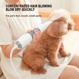 Dog Apparel 2-In-1 Pet Dryer Quiet Hair Dryers And Comb Brush Grooming Kitten Cat Puppy Fur Blower Low Noise Temprature