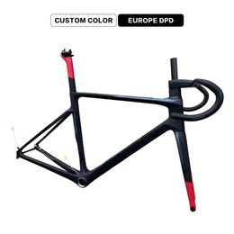 New Style V4RS Carbon Road Frame Red Black Grey With Silver Logo Carbon Road Bike Frame:Frameset+Fork+Seat Post+Headset+Clamp