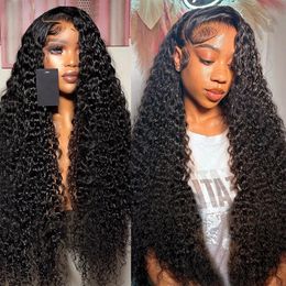 Deep Wave Front Wig 13x6 Hd lace 13x4 curly lace front human hair wig pre pulled Brazilian wet and wave 4x4 closed wig sales 230125