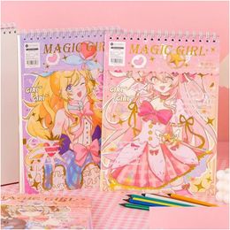 Painting Supplies Kawaii A4 Thickened Sketchbook Paper Ding Art Students Notebooks Watercolour Drop Delivery Home Garden Arts Homefavor Dhk08
