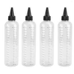 Dinnerware Sets 4 Pcs Tie-dye Graduated Nozzle Bottle Squeeze Bottles Container With Lid Pet Material