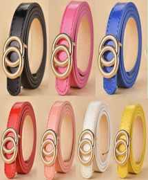 Designer Kids belt boutique Luxury children metal letter buckles belts Boys Girls Patent Leather allmatch accessories women waist2710878